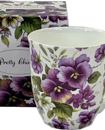 Pretty Chintzy - Purple Pansies Java Mug