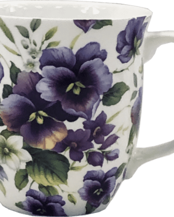 Pretty Chintzy - Purple Pansies Java Mug