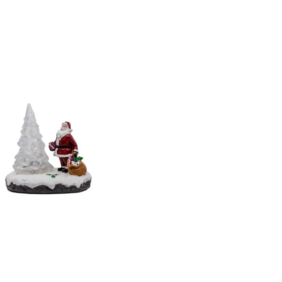 4" Santa & Christmas Tree LED Battery Operated