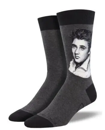 "Elvis Portrait" Men's Novelty Crew Socks by Socksmith