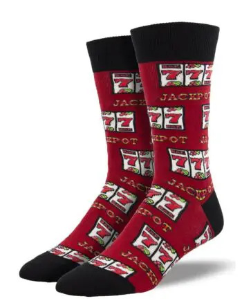 "Jackpot" Men's Novelty Crew Socks by Socksmith