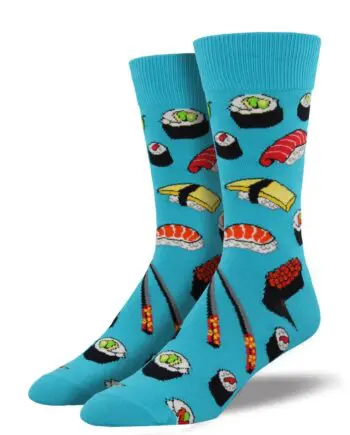 "Sushi" Men's Novelty Crew Socks by Socksmith