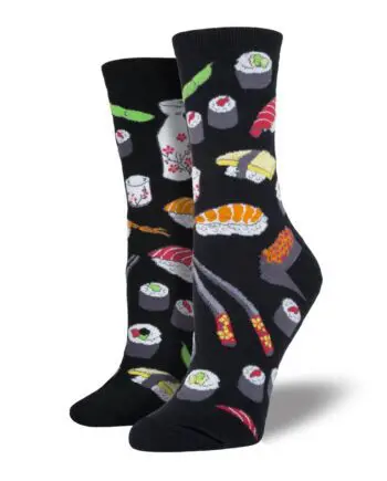 "Sushi" Women's Novelty Crew Socks by Socksmith