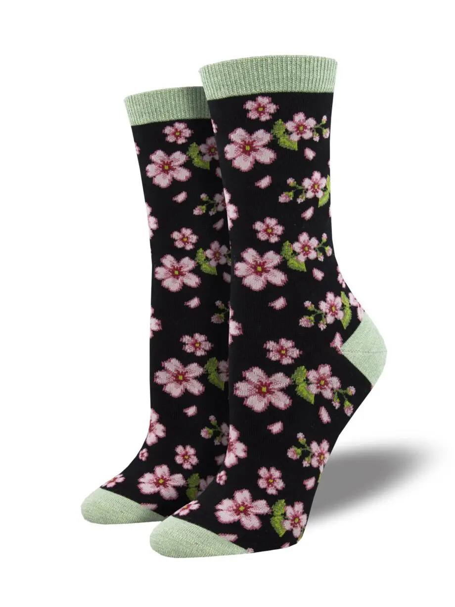 "Bamboo in Bloom" Bamboo Women's Novelty Crew Socks by Socksmith