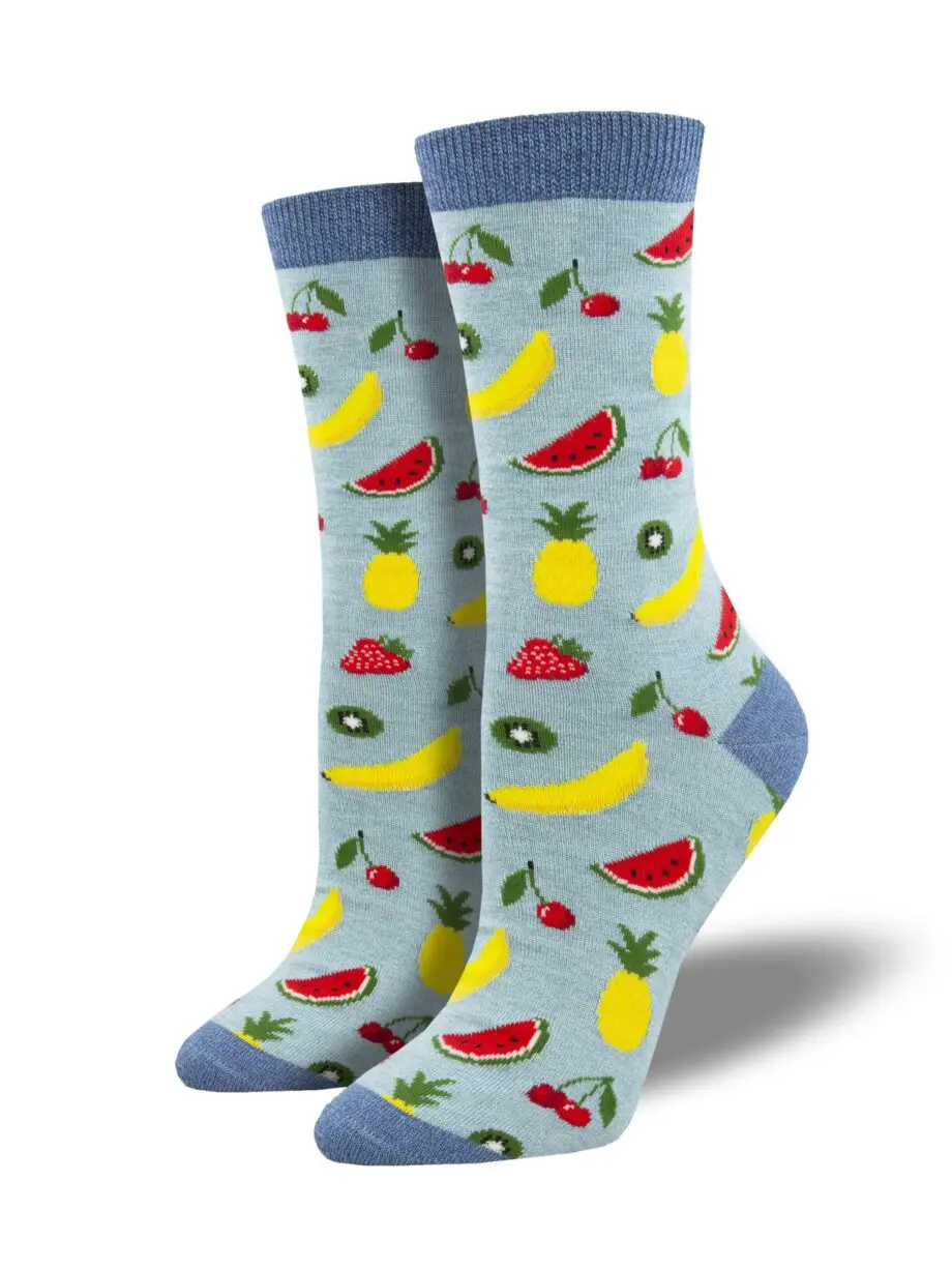 "Let's Get Fruity" Bamboo Women's Novelty Crew Socks by Socksmith