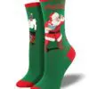 "Classic Coke Santa" Coca-Cola Women's Novelty Crew Socks by Socksmith