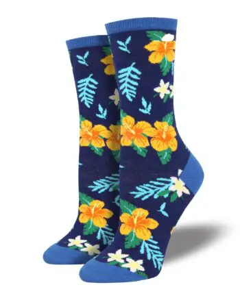 "Aloha Floral" Women's Novelty Crew Socks by Socksmith