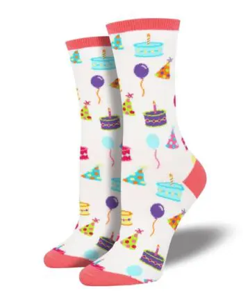 "Happy Birthday to You" Women's Novelty Crew Socks by Socksmith