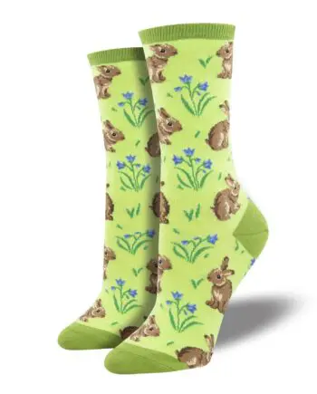 "Relaxed Rabbit" Women's Novelty Crew Socks by Socksmith