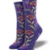 "Wildflowers" Laura Burch Women's Novelty Crew Socks by Socksmith