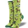 "Joy Ride" Horses Women's Novelty Crew Socks by Socksmith