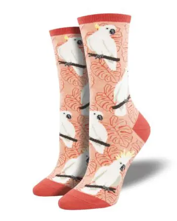 "Cockatoo" Women's Novelty Crew Socks by Socksmith