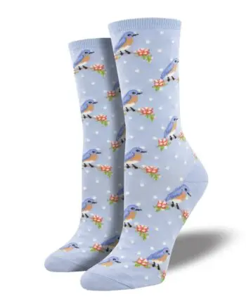 "Bluebird" Women's Novelty Crew Socks by Socksmith