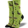 "Lucky Ducks" Women's Novelty Crew Socks by Socksmith