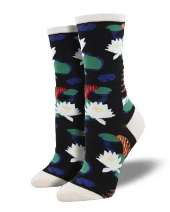 "Tranquil Pagoda" Women's Novelty Crew Socks by Socksmith