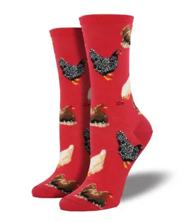 "Hen House" Women's Novelty Crew Socks by Socksmith