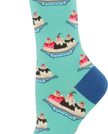 "Banana Split" Women's Novelty Crew Socks by Socksmith