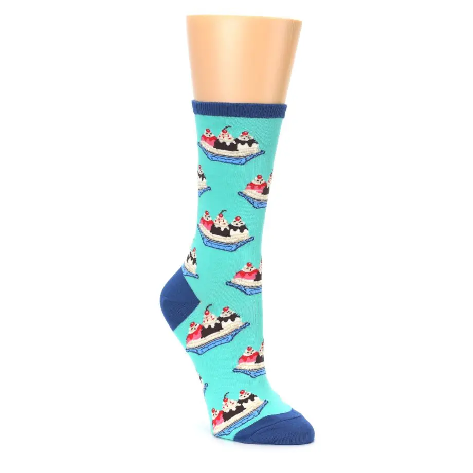 "Banana Split" Women's Novelty Crew Socks by Socksmith