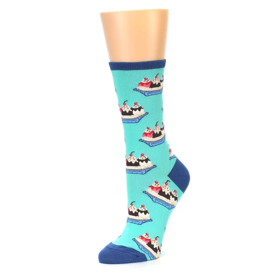 "Banana Split" Women's Novelty Crew Socks by Socksmith