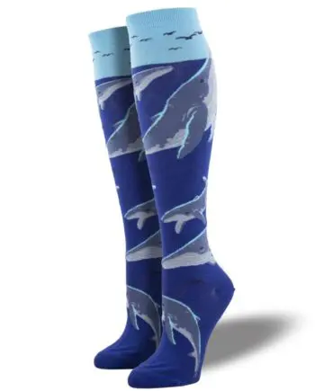 "Whale Watching" Women's Knee High Socks by Socksmith