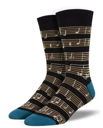 "Sheet Music" Women's Novelty Crew Socks