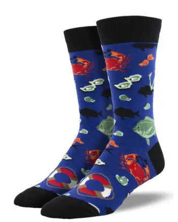 "Fresh Catch" Men's Novelty Crew Socks