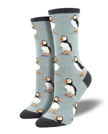 "Puffins" Women's Novelty Crew Socks