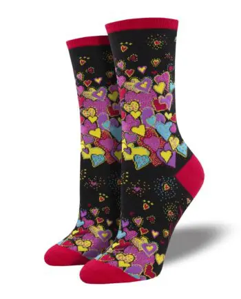 "Hearts" Laurel Burch Women's Novelty Crew Socks