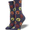 "Blooming Pansies" Women's Novelty Crew Socks