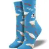 "Honk Honk" Women's Novelty Crew Socks Blue