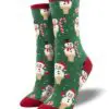 "Snow Cone" Women's Novelty Crew Socks Green