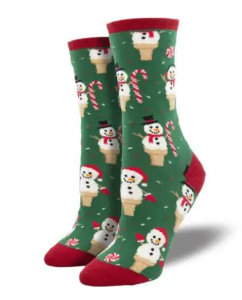 "Snow Cone" Women's Novelty Crew Socks Green