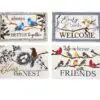 31.5" x 20" Birds Door Mat Cotton Printed Rug