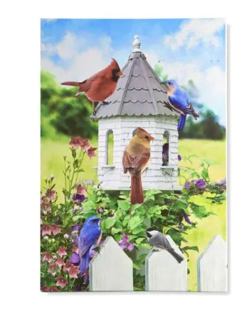 23.6" x 15.8" LED Birdhouse Wall Art Canvas Print with Timer