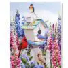 15.7" x 11.8" LED Birdhouse Stretched Canvas Art Print