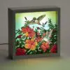 6"x6"x2" Hummingbird Floral LED Light Box