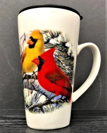 19 oz. Porcelain Mug with Cardinal Design