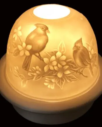 5" Cardinal Candle Dome Light with Candle Plate