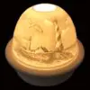 5" Lighthouse Candle Dome Light with Candle Plate