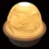 5" Lighthouse Candle Dome Light with Candle Plate