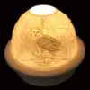 5" Owls Candle Dome Light with Candle Plate