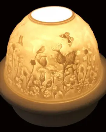 5" Poppy Candle Dome Light with Candle Plate