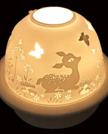 5" Bambi Deer Candle Dome Light with Candle Plate