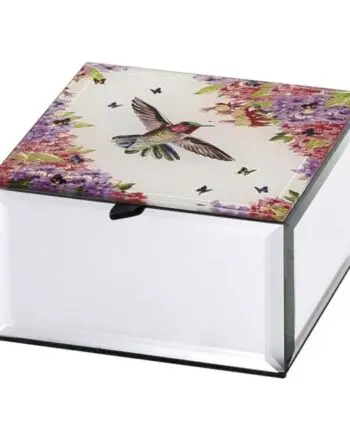 Spirit of Summer Hummingbird 4.25" x 4.25" Jewelry Box