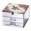 Spirit of Summer Hummingbird 6" x 6" Jewelry Box with 3 Tiers