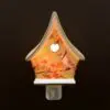 Porcelain Blue Jay On Birdhouse Night Light