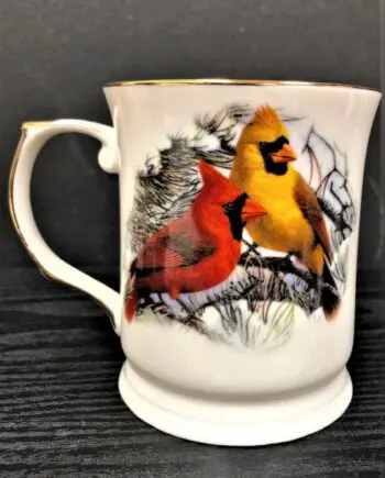 14 oz. Porcelain Mug with Cardinal Design