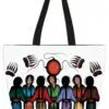 Community Strength 20" x 15" Art Tote Bag by Indigenous Artist Simone McLeod