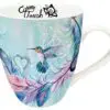 Hummingbird Feathers Art Mug by Indigenous Artist Carla Joseph