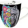 Thaddeus Wolf Art Mug by Indigenous Artist Donna "The Strange" Langhorne